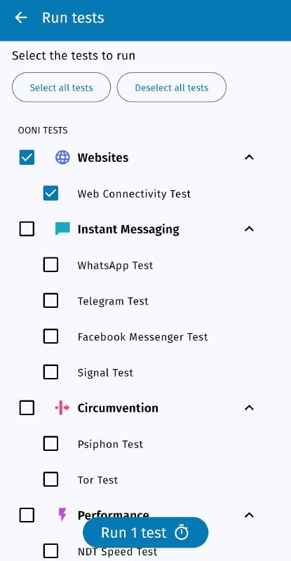 Choose websites Choose websites