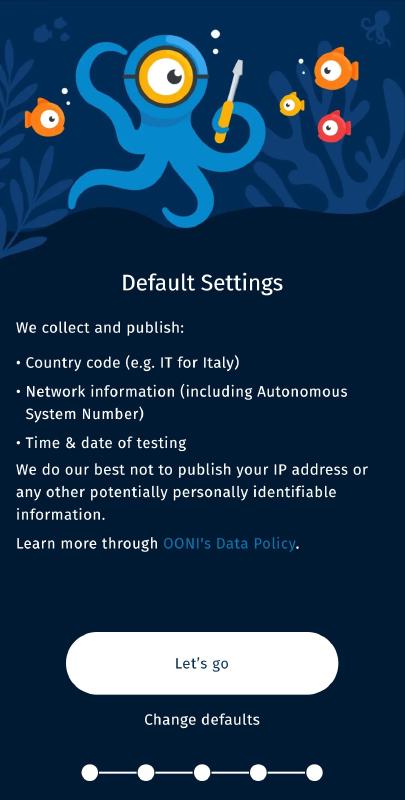 Onboarding default settings Onboarding default settings